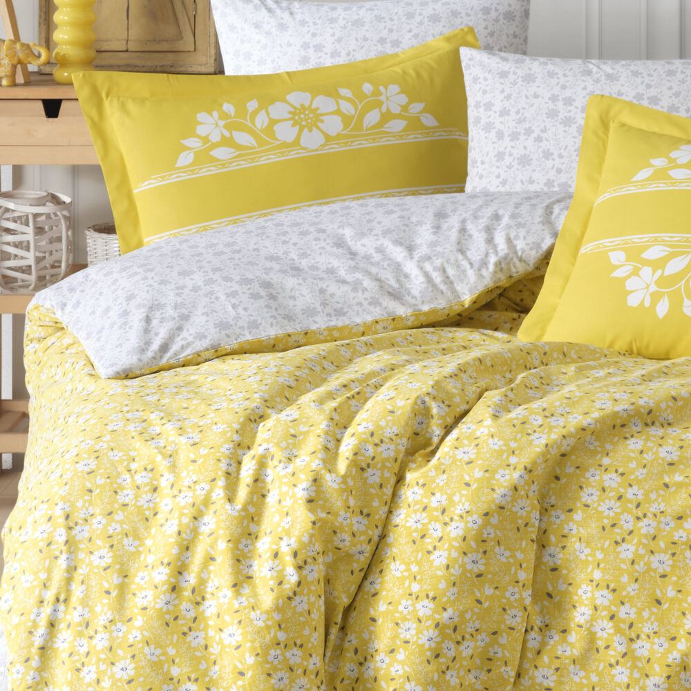 Lenjerie de pat din Bumbac 100% Poplin, 4 Piese, Pat 2 Persoane - Hobby - SOFIA - SARI - imagine 2