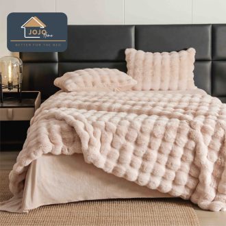 lenjerie de lux blanita iepure somon