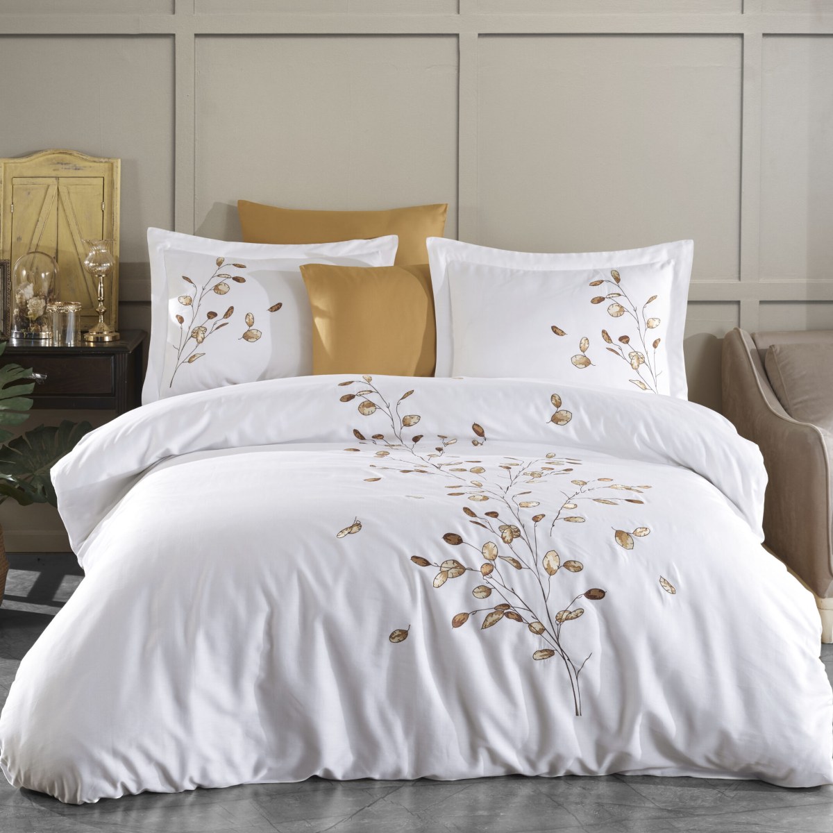 lenjerie de pat dantela sedef