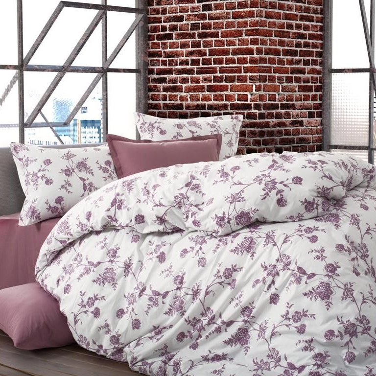 lenjerie ranforce alb roz cu flori