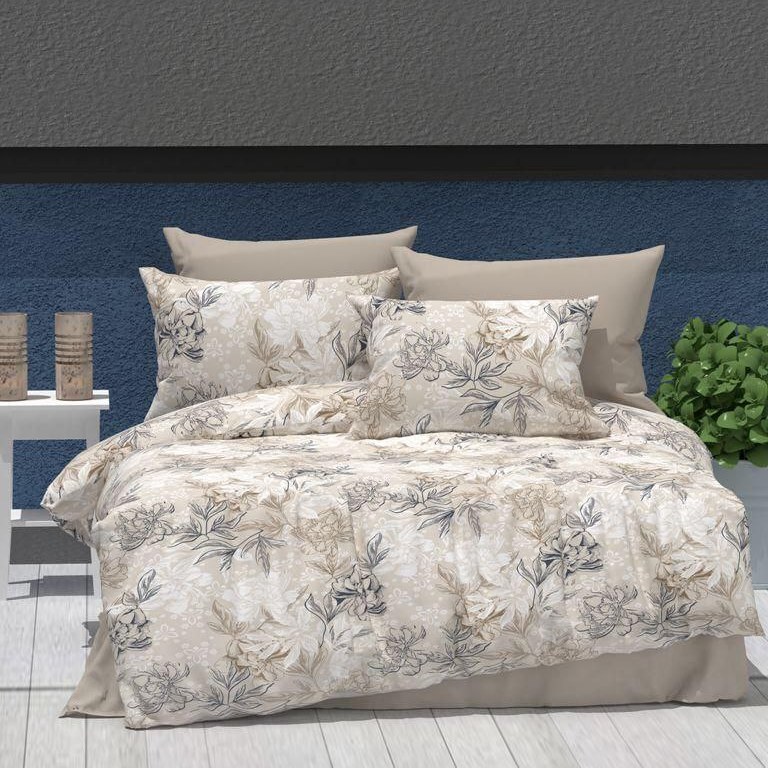 lenjerie ranforce bej cu frunze si flori