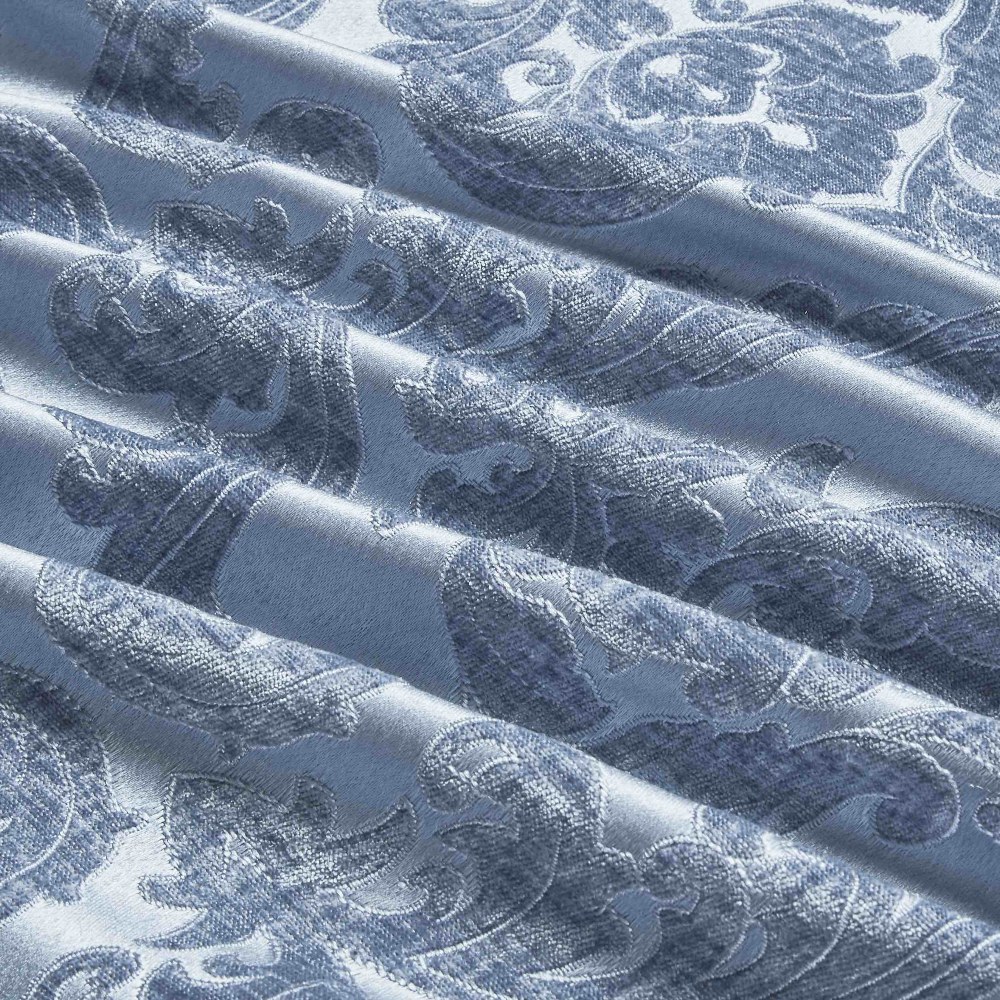 set luxury jacquard 7 piese albastru material