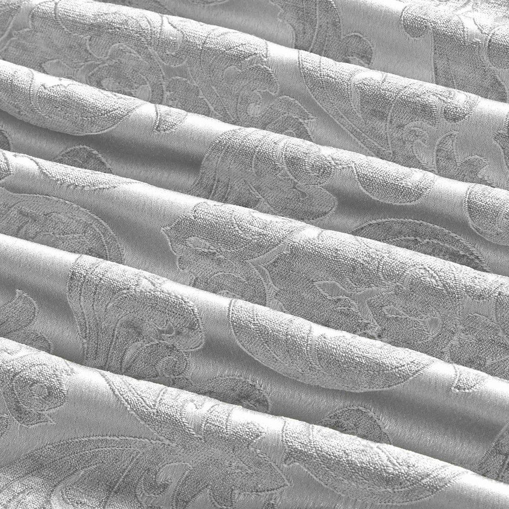 set luxury jacquard 7 piese gri material