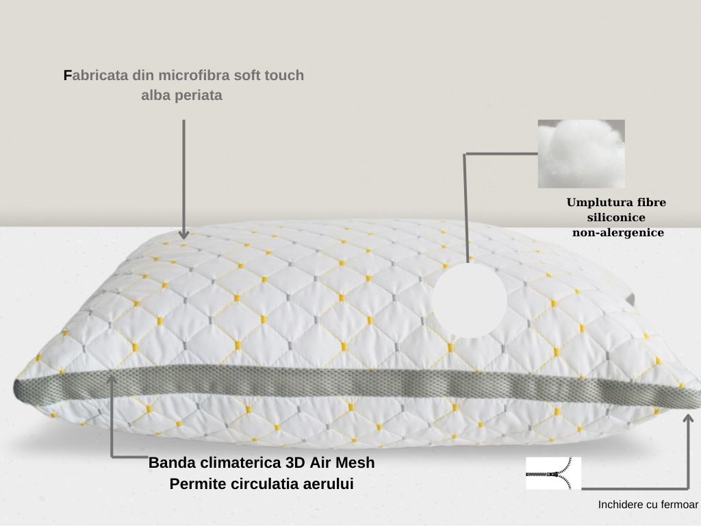 Fabricata din microfibra soft touch alba periata