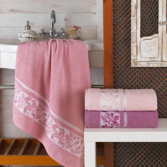 set 3 prosoape 50x90 - roz