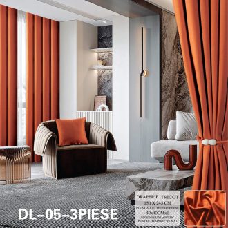 draperie tricot caramiziu