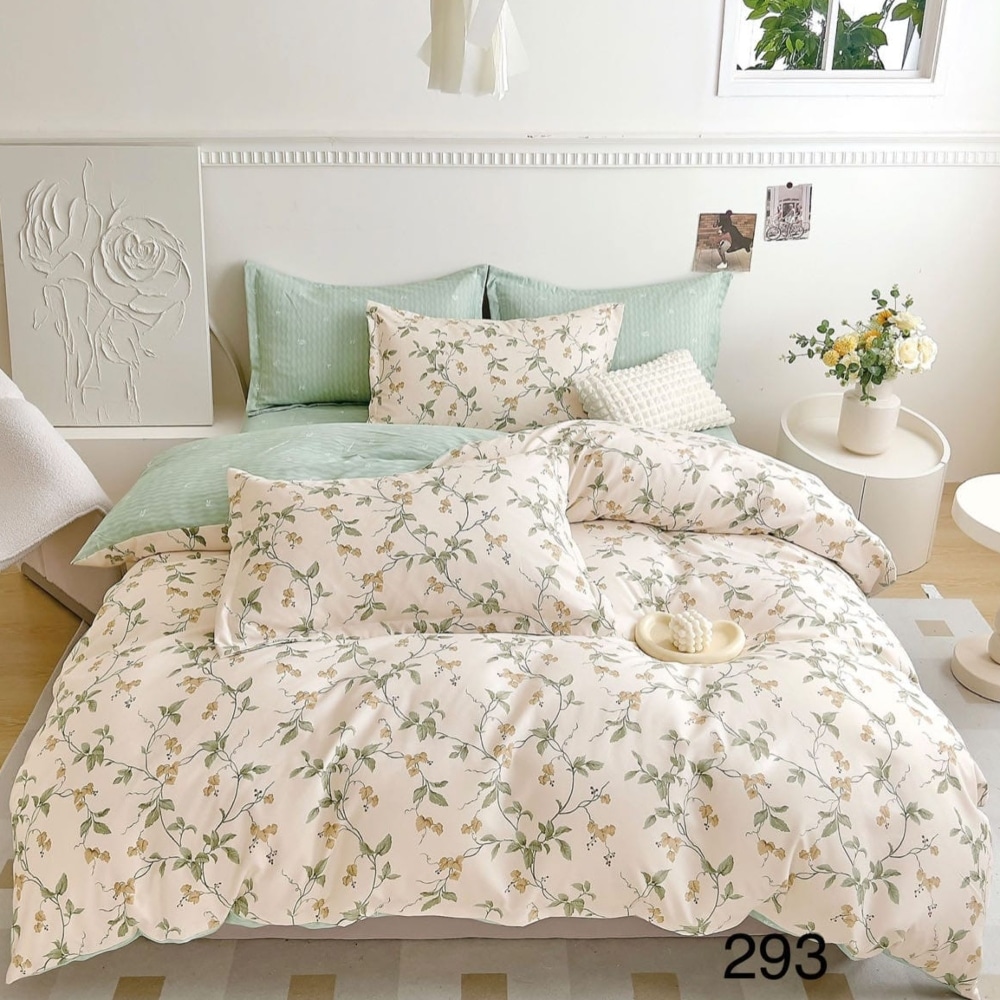 Set Lenjerie de Pat din Finet cu 2 Fete, 6 Piese, Pat 2 Persoane - East Comfort - PUF157271