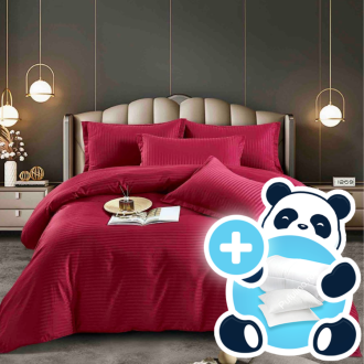 Lenjerie damasc grena