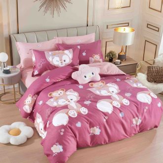 lenjerie roz cu ursuleti