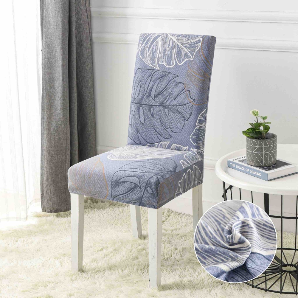 Set 6 Huse de Scaun Elastice, Marime Universala - Leaves - PUF168871