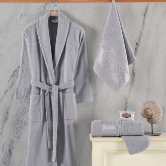 Set halat single gri deschis