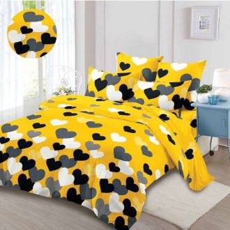 lenjerie galbena cu inimioare