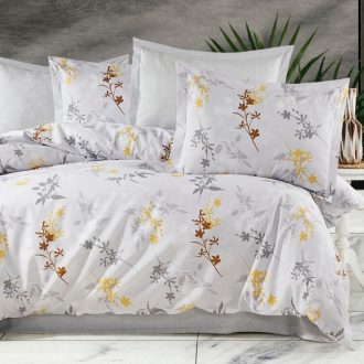 Lenjerie de Pat din Bumbac 100% Ranforce - Pat 2 Persoane, 4 Piese - PUF171641