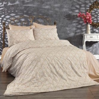 Lenjerie de Pat din Bumbac 100% Ranforce - Pat 2 Persoane, 4 Piese - PUF171633