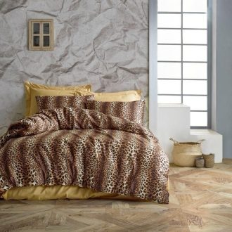 Lenjerie de Pat din Bumbac 100% Ranforce - Pat 2 Persoane, 4 Piese - PUF171592