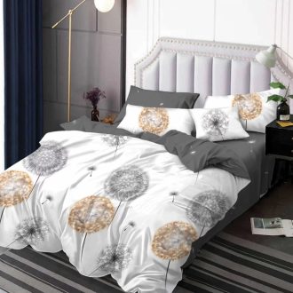 lenjerie alb gri cu papadii (1)