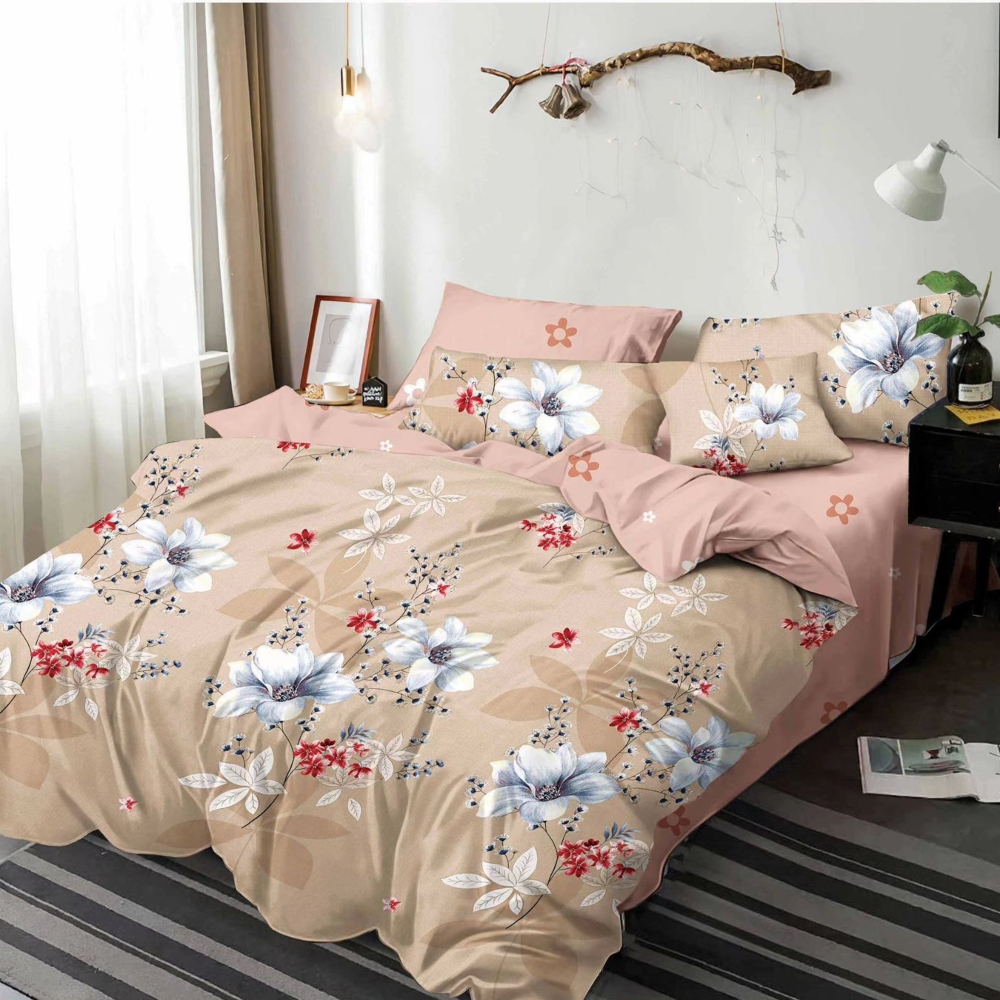 lenjerie bej cu flori albe (1)