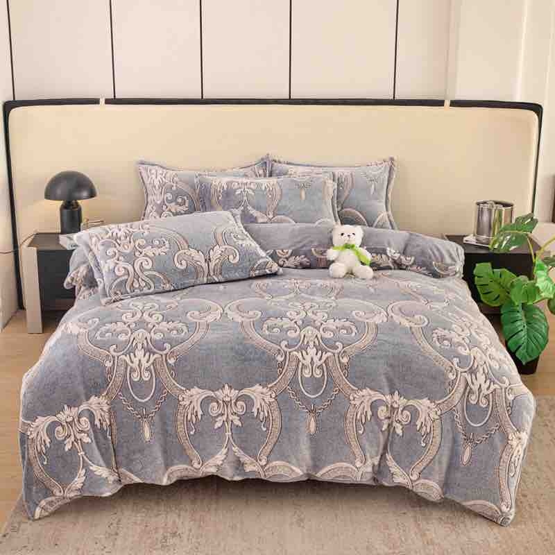 lenjerie cocolino cu elastic gri cu ornamente