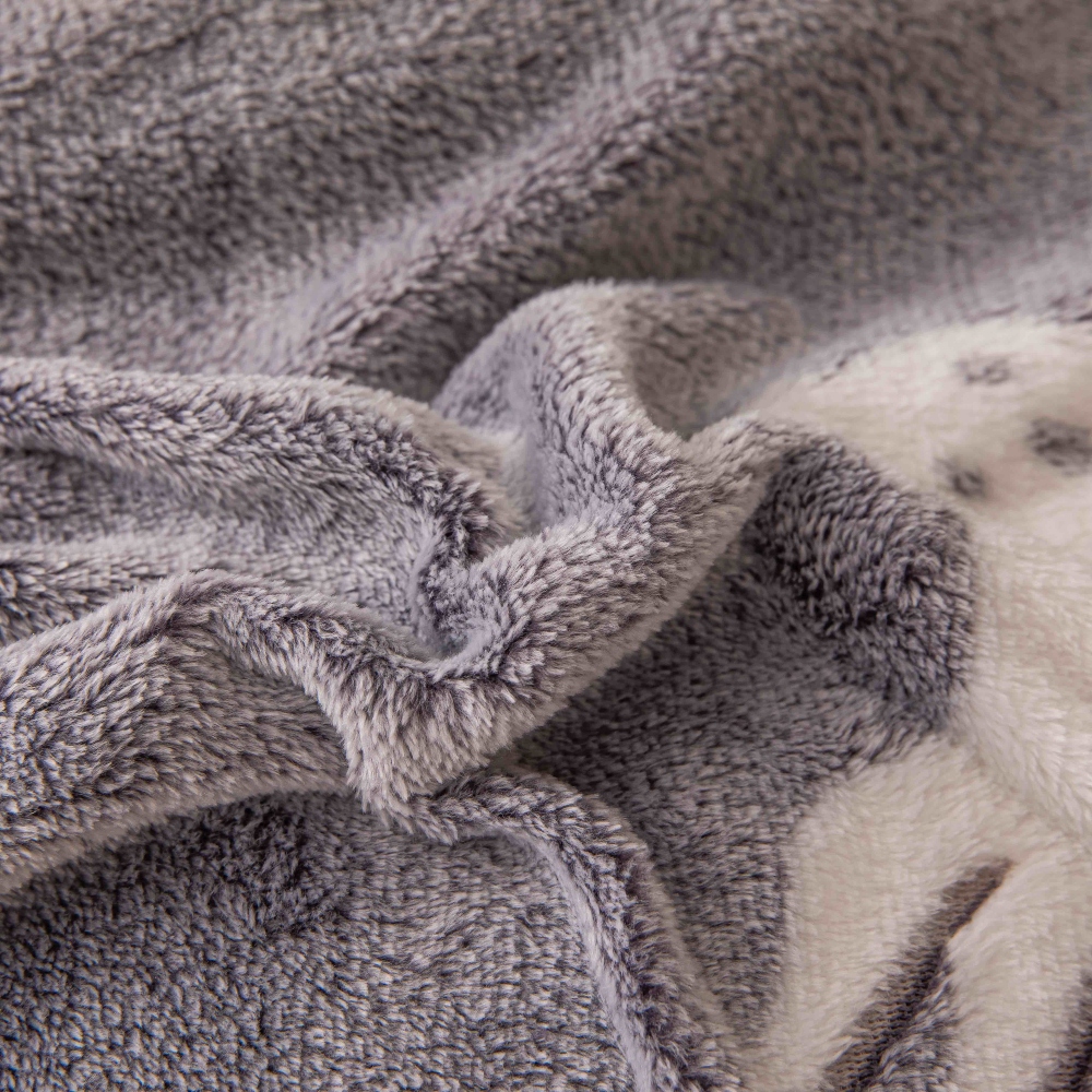 lenjerie cocolino cu elastic gri cu reni material