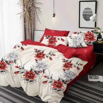 lenjerie crem rosie cu flori