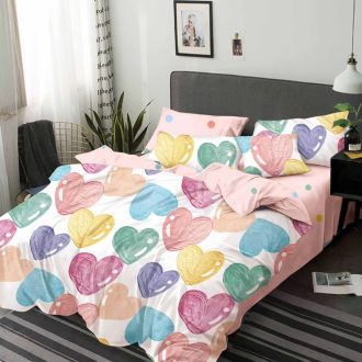 lenjerie multicolora cu inimi