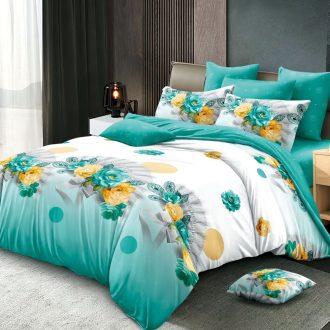 lenjerie pucioasa turcoaz flori