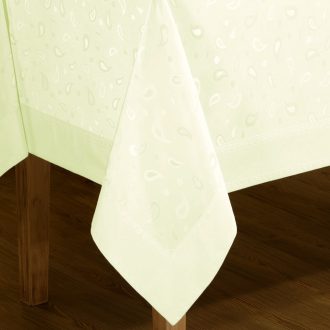 fata de masa impermeabila polyester cu bordura jackline crem aproape