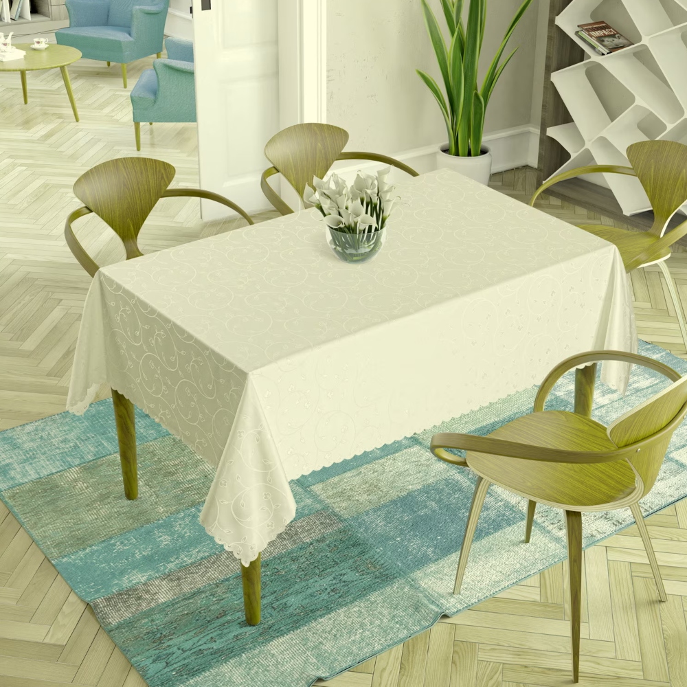 fata de masa jackline impermeabila crem