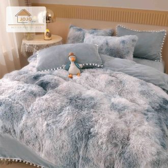 lenjerie fluffy gri degrade