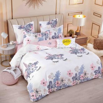 lenjerie alba cu flori si gene