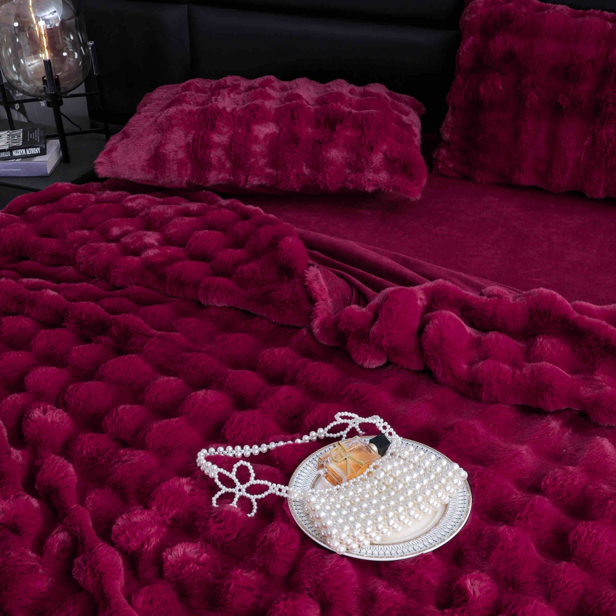 lenjerie blanita iepure grena pat