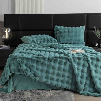 lenjerie blanita iepure turcoaz