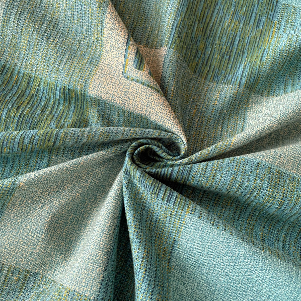 lenjerie la cutie din finet turcoaz cu carouri material