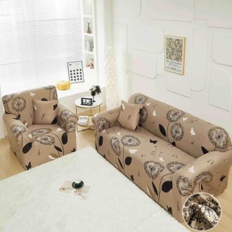 husa canapea maro cu flori