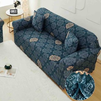 husa canapea turcoaz cu ornamente single