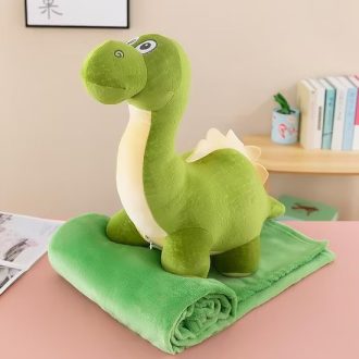 jucarie dinozaur cu paturica verde