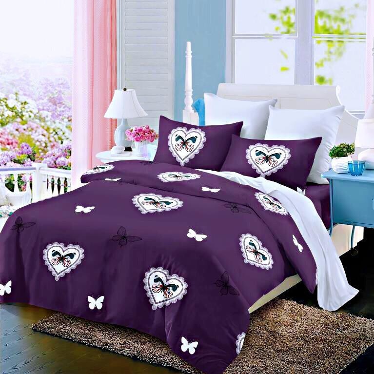 lenjerie mov cu inimioare