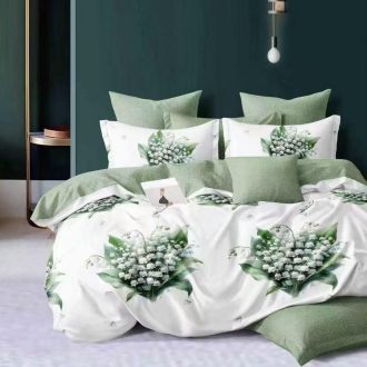 lenjerie alb verde cu ghiocei