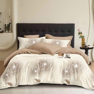 lenjerie bej maro cu papadii