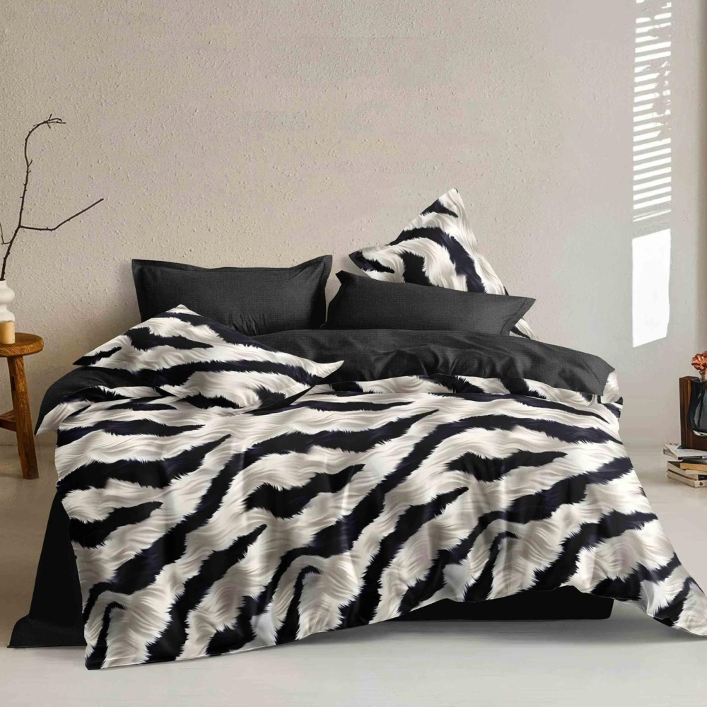 lenjerie crem negru tigru