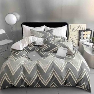 lenjerie gri cu dungi zig zag