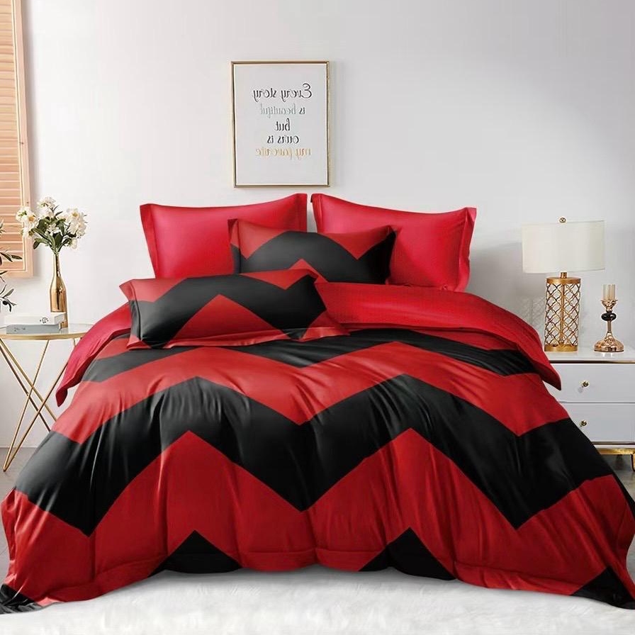 lenjerie rosie-negru zig zag