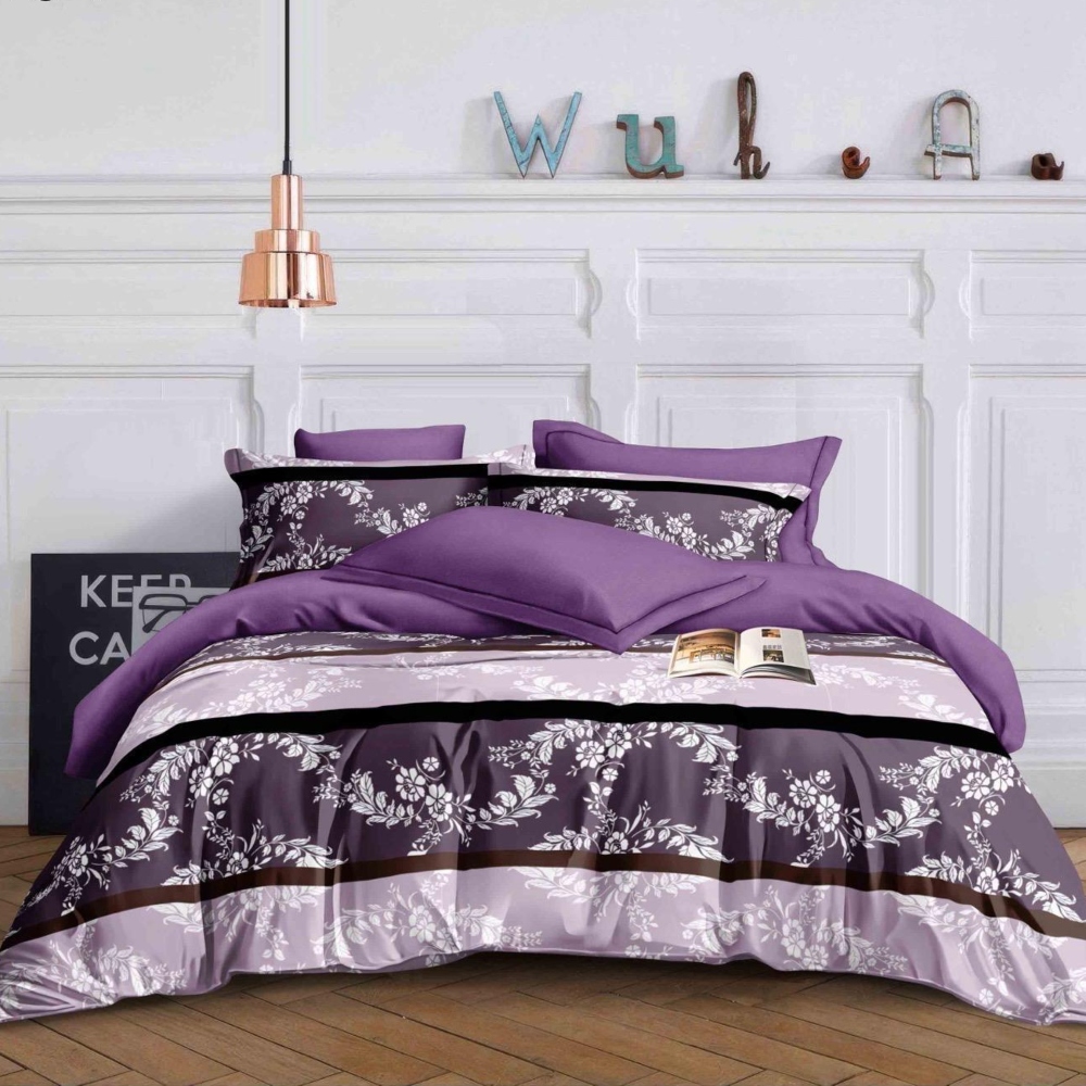 lenjerie violet lila cu frunze